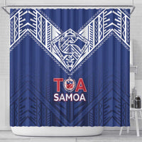 Super Toa Samoa Rugby Shower Curtain Warrior Spirit LT05
