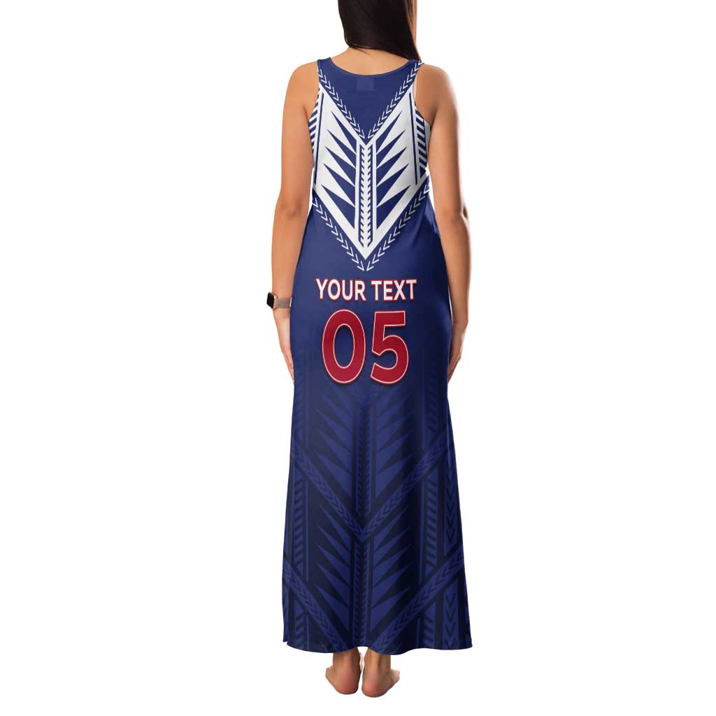 Super Toa Samoa Rugby Custom Tank Maxi Dress Warrior Spirit LT05