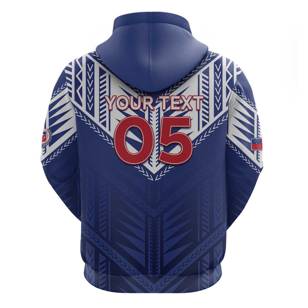 Super Toa Samoa Rugby Custom Zip Hoodie Warrior Spirit LT05