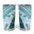 Hawaiian Tapa Tumbler Cup Traditional Vintage Pattern Aqua