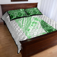 Hawaiian Tapa Quilt Bed Set Traditional Vintage Pattern Green LT05 - Polynesian Pride