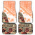 Hawaiian Tapa Car Mats Traditional Vintage Pattern Orange LT05 Orange - Polynesian Pride