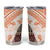 Hawaiian Tapa Tumbler Cup Traditional Vintage Pattern Orange