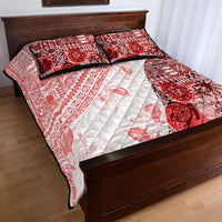 Hawaiian Tapa Quilt Bed Set Traditional Vintage Pattern Red LT05 - Polynesian Pride