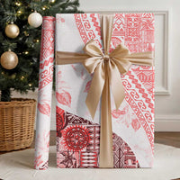 Hawaiian Tapa Wrapping Paper Traditional Vintage Pattern Red - Polynesian Pride