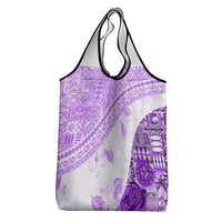 Hawaiian Tapa Grocery Bag Traditional Vintage Pattern Violet LT05 - Polynesian Pride
