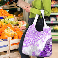 Hawaiian Tapa Grocery Bag Traditional Vintage Pattern Violet LT05 - Polynesian Pride