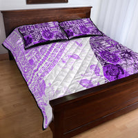 Hawaiian Tapa Quilt Bed Set Traditional Vintage Pattern Violet LT05 - Polynesian Pride