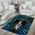 New Zealand Aotearoa Area Rug Maori Taniwha Paua Shell