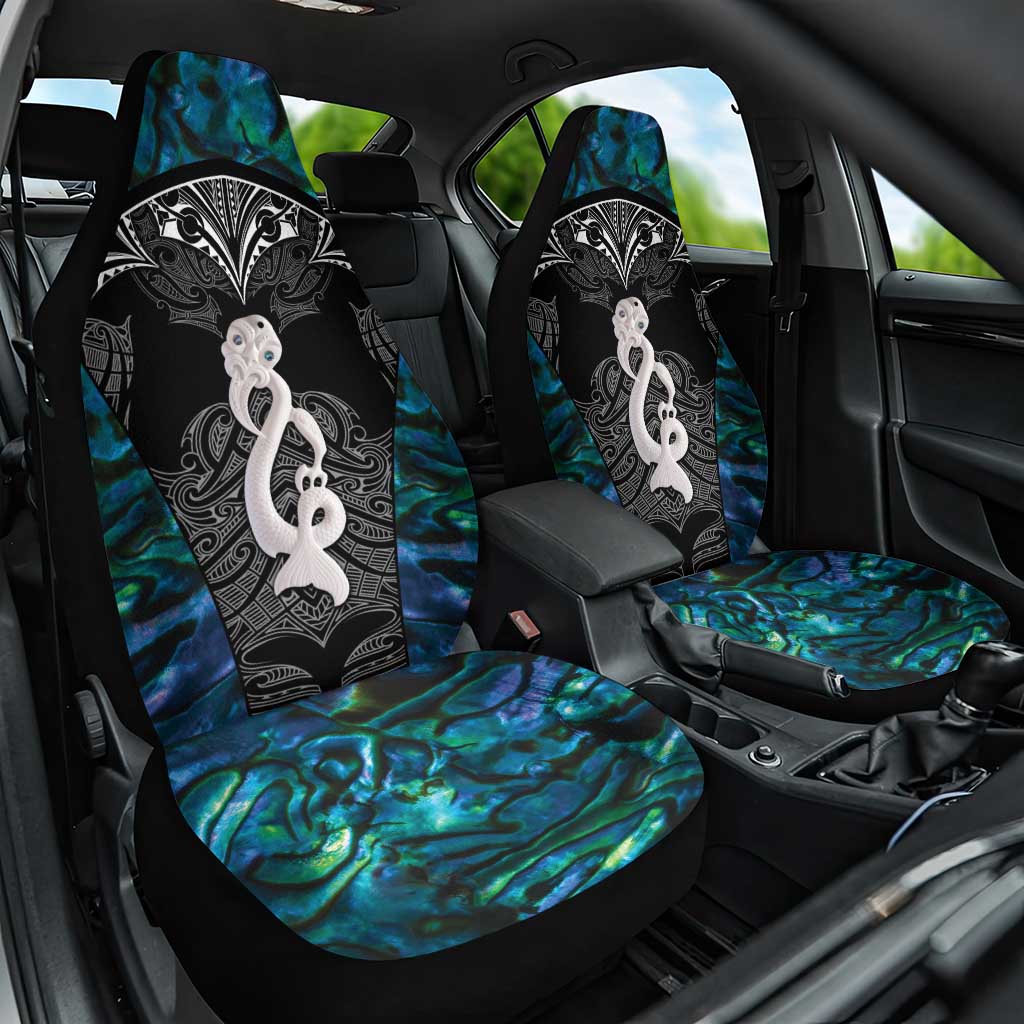 New Zealand Aotearoa Car Seat Cover Maori Taniwha Paua Shell