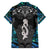 New Zealand Aotearoa Family Matching Off The Shoulder Long Sleeve Dress and Hawaiian Shirt Maori Taniwha Paua Shell
