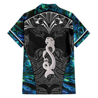 New Zealand Aotearoa Family Matching Tank Maxi Dress and Hawaiian Shirt Maori Taniwha Paua Shell LT05 - Polynesian Pride