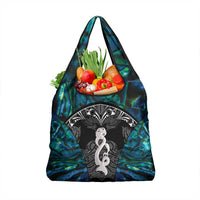 New Zealand Aotearoa Grocery Bag Maori Taniwha Paua Shell