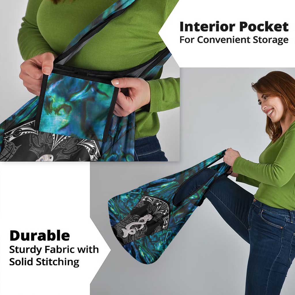 New Zealand Aotearoa Grocery Bag Maori Taniwha Paua Shell