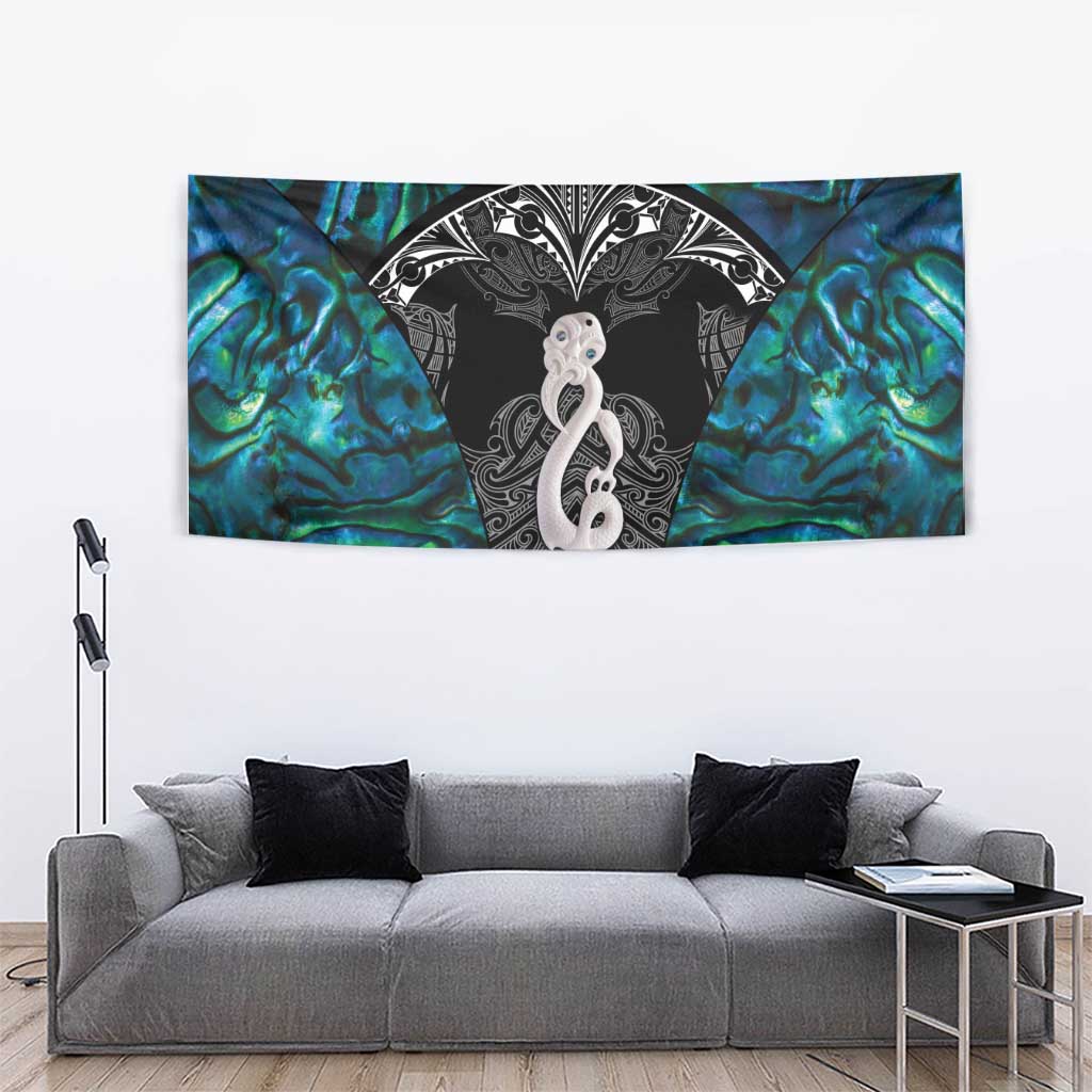 New Zealand Aotearoa Tapestry Maori Taniwha Paua Shell
