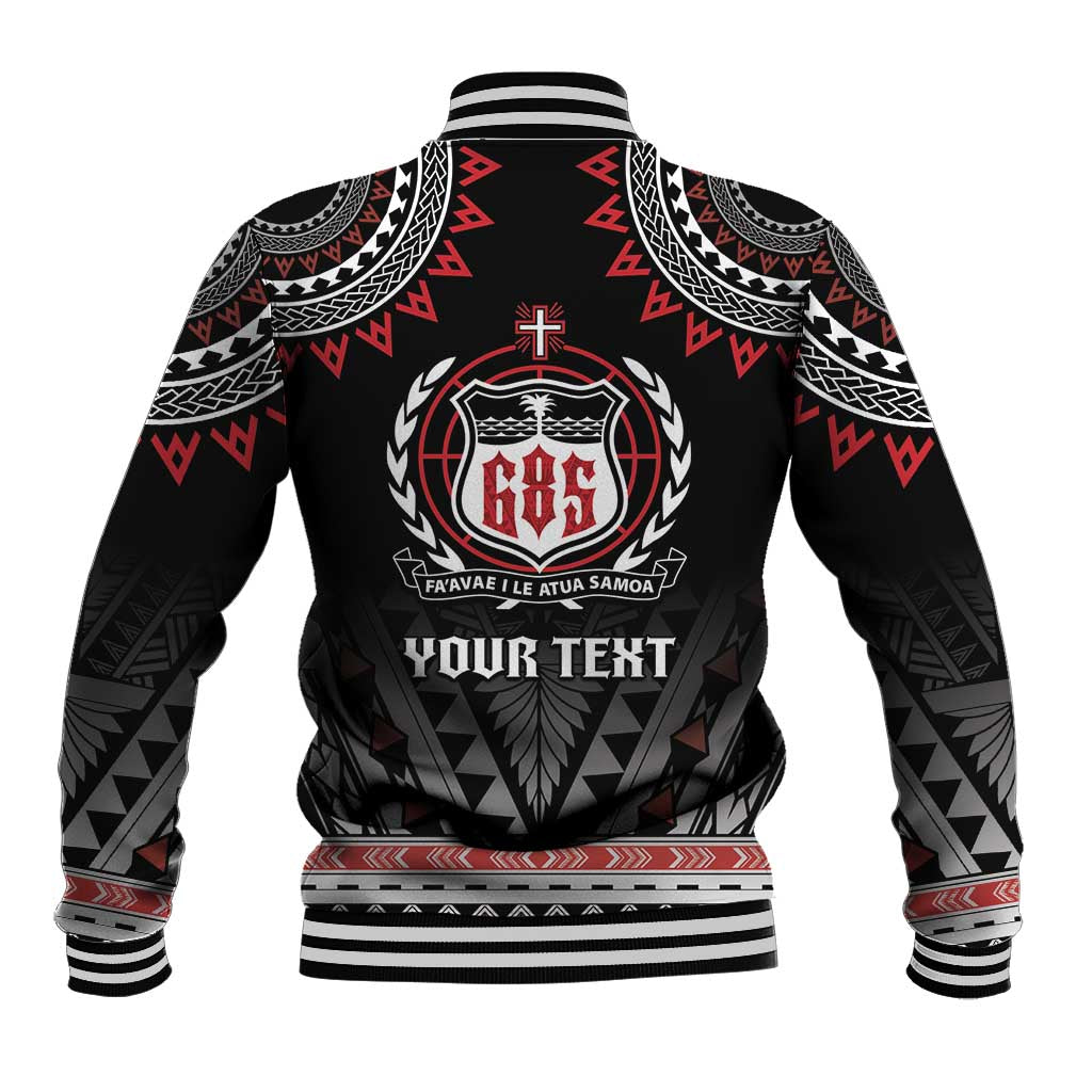 Personalised Samoa Black Saturday Baseball Jacket Samoa For Samoans