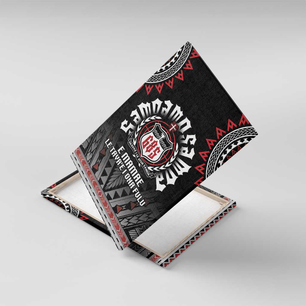 Samoa Black Saturday Canvas Wall Art Samoa For Samoans LT05 With Frame Black - Polynesian Pride