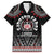 Personalised Samoa Black Saturday Family Matching Off Shoulder Short Dress and Hawaiian Shirt Samoa For Samoans