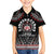 Personalised Samoa Black Saturday Family Matching Off Shoulder Short Dress and Hawaiian Shirt Samoa For Samoans