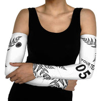 Custom New Zealand Football Arm Sleeves Aotearoa Pride - Polynesian Pride