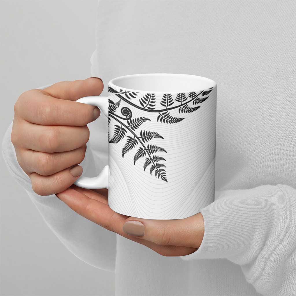 Custom New Zealand Football Ceramic Mug Aotearoa Pride - Polynesian Pride