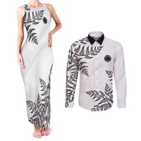 Custom New Zealand Football Couples Matching Tank Maxi Dress and Long Sleeve Button Shirt Aotearoa Pride - Polynesian Pride