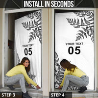 Custom New Zealand Football Door Cover Aotearoa Pride - Polynesian Pride