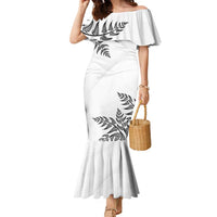 Custom New Zealand Football Family Matching Mermaid Dress and Hawaiian Shirt Aotearoa Pride - Polynesian Pride