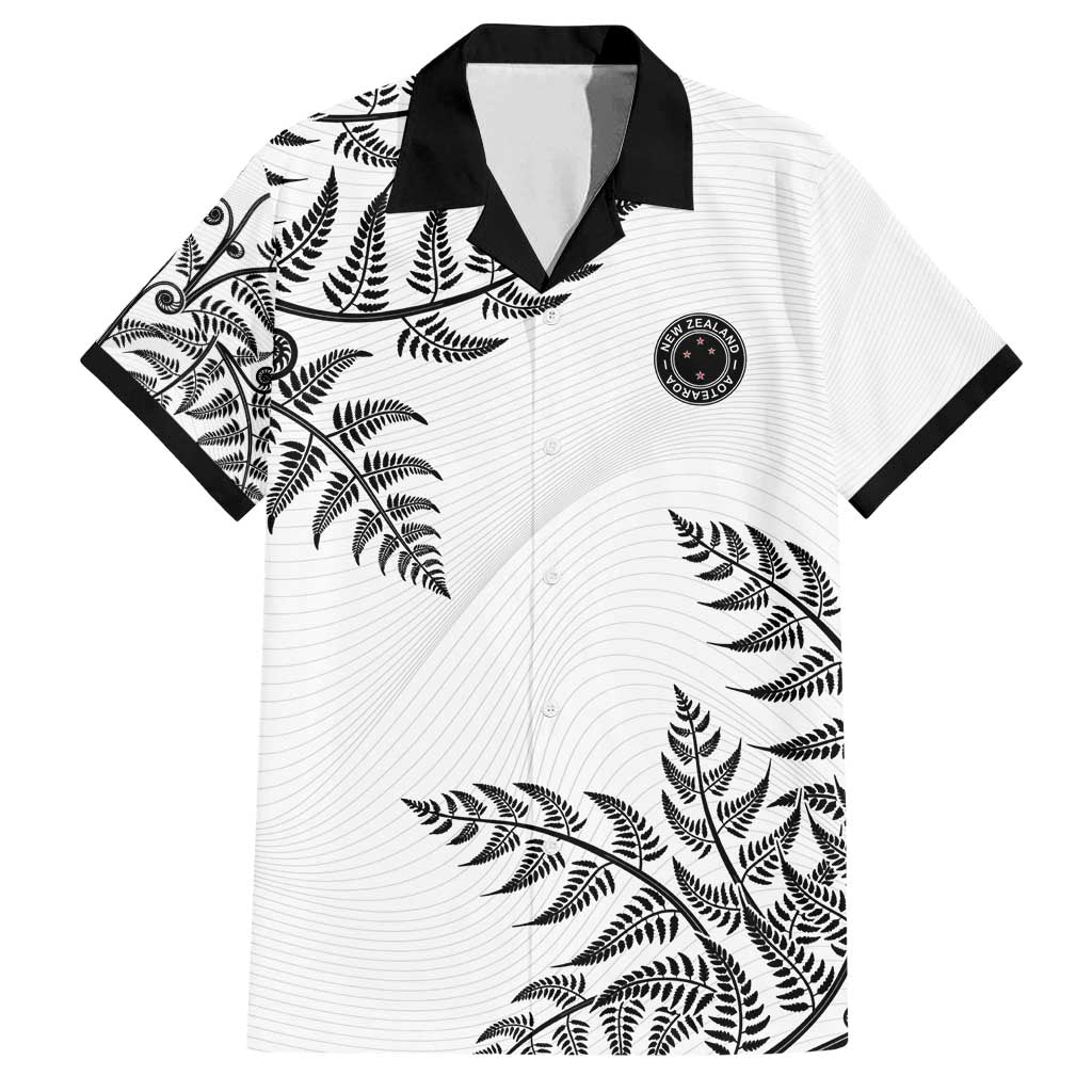 Custom New Zealand Football Family Matching Off Shoulder Short Dress and Hawaiian Shirt Aotearoa Pride - Polynesian Pride