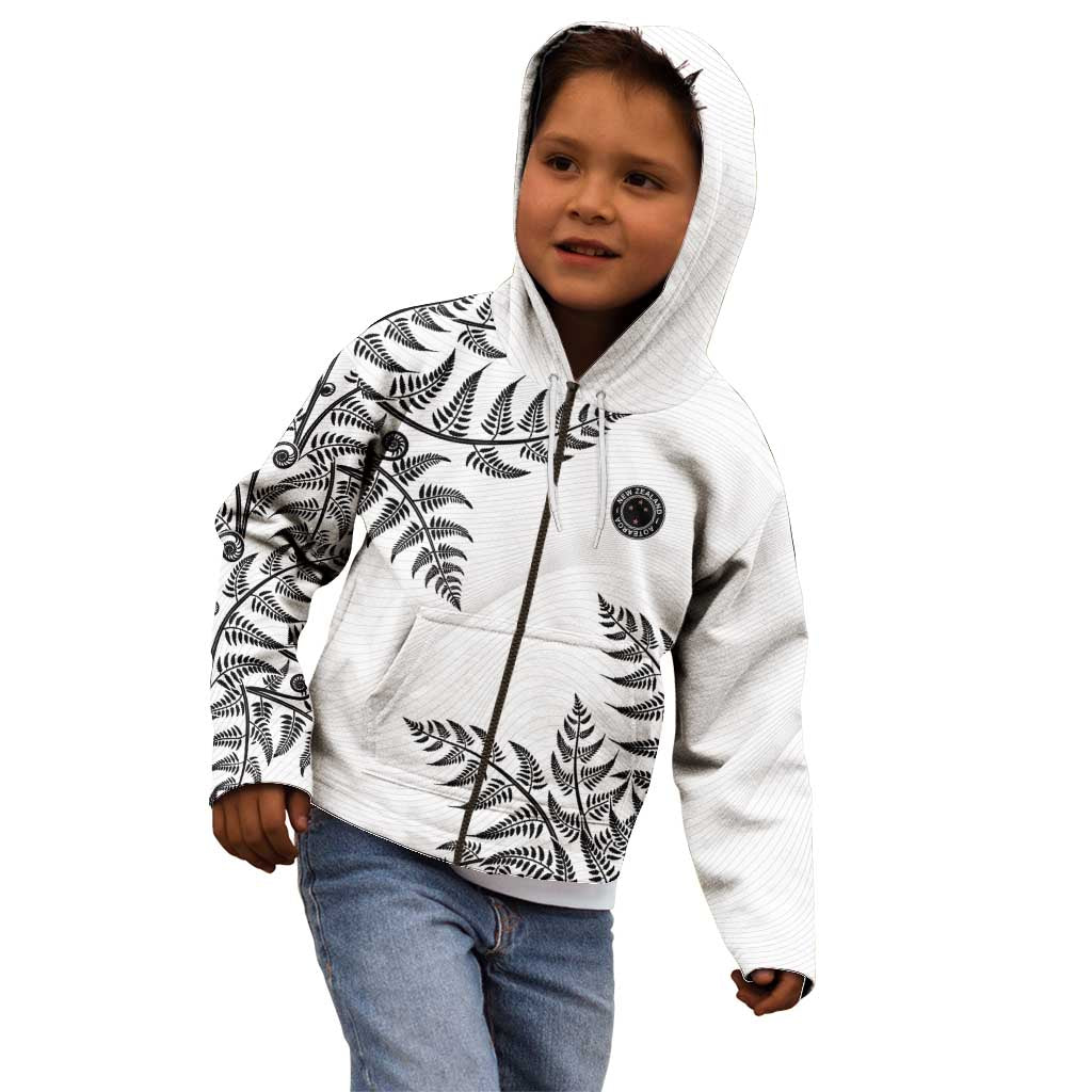 Custom New Zealand Football Kid Hoodie Aotearoa Pride - Polynesian Pride