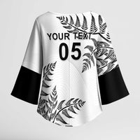 Custom New Zealand Football Kimono Sleeve Blouse Aotearoa Pride - Polynesian Pride