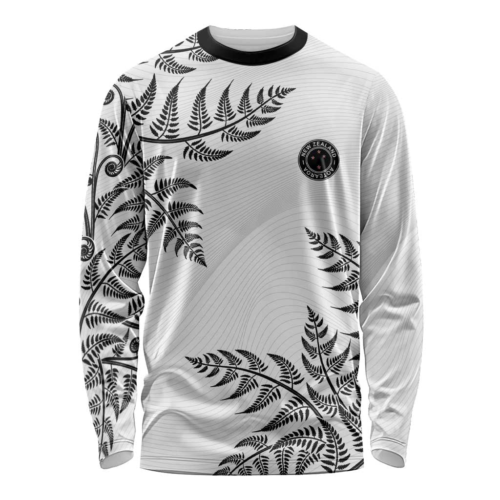 Custom New Zealand Football Long Sleeve Shirt Aotearoa Pride - Polynesian Pride