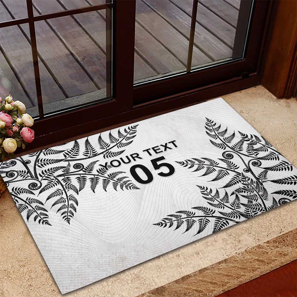 Custom New Zealand Football Rubber Doormat Aotearoa Pride - Polynesian Pride