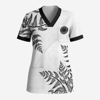 Custom New Zealand Football Scrub Top Aotearoa Pride - Polynesian Pride