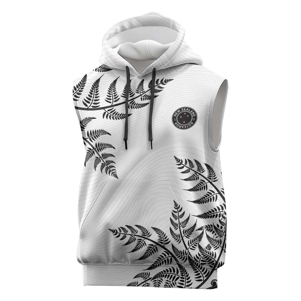 Custom New Zealand Football Sleeveless Hoodie Aotearoa Pride - Polynesian Pride