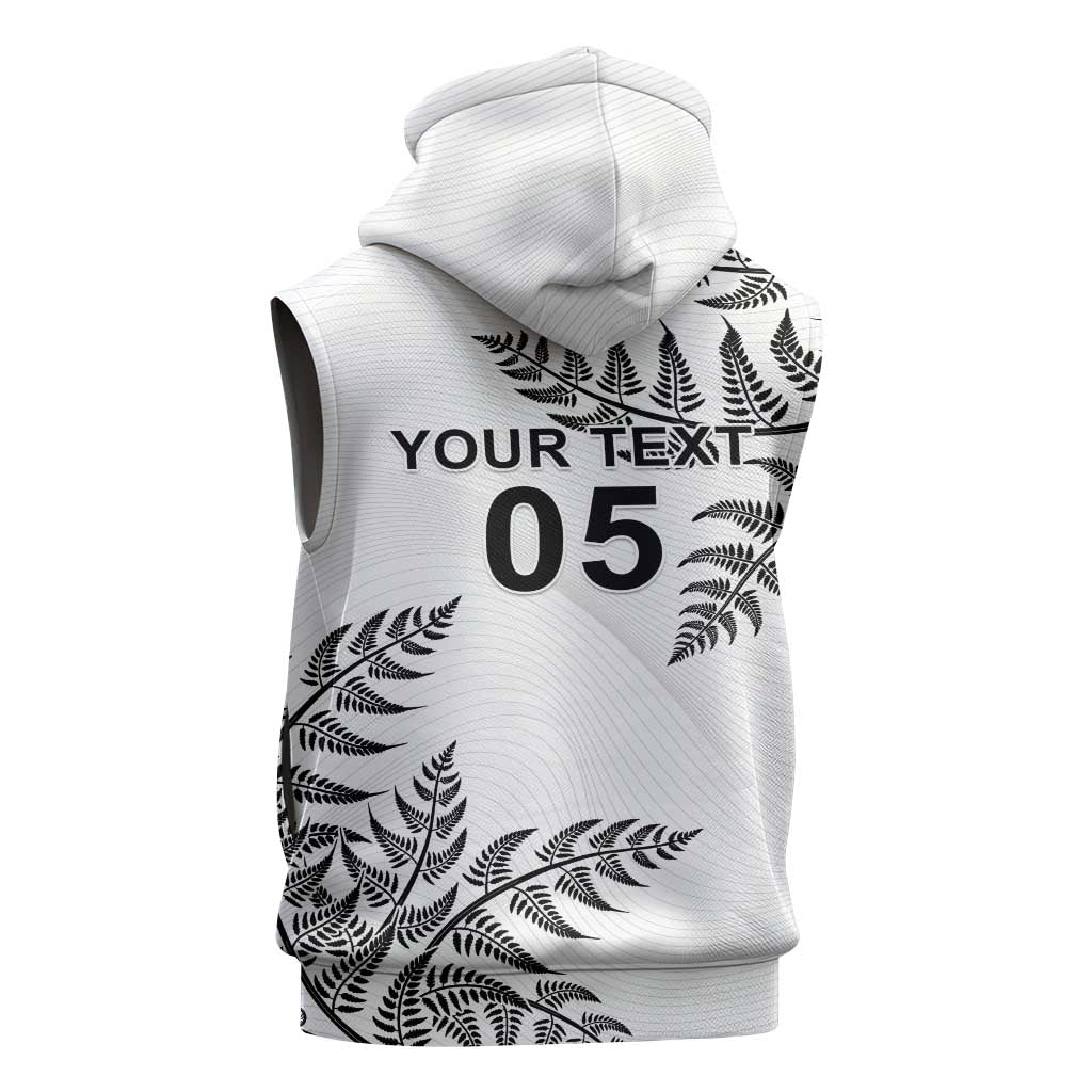 Custom New Zealand Football Sleeveless Hoodie Aotearoa Pride - Polynesian Pride