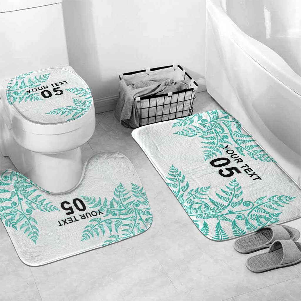 Custom New Zealand Football Bathroom Set Aotearoa Pride Aqua Version - Polynesian Pride