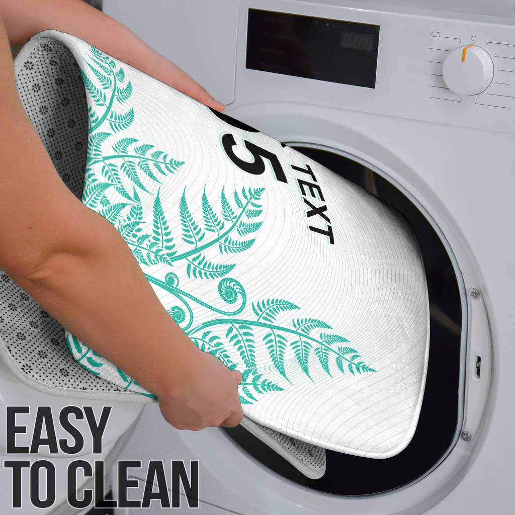 Custom New Zealand Football Bathroom Set Aotearoa Pride Aqua Version - Polynesian Pride