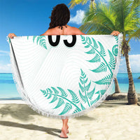 Custom New Zealand Football Beach Blanket Aotearoa Pride Aqua Version - Polynesian Pride