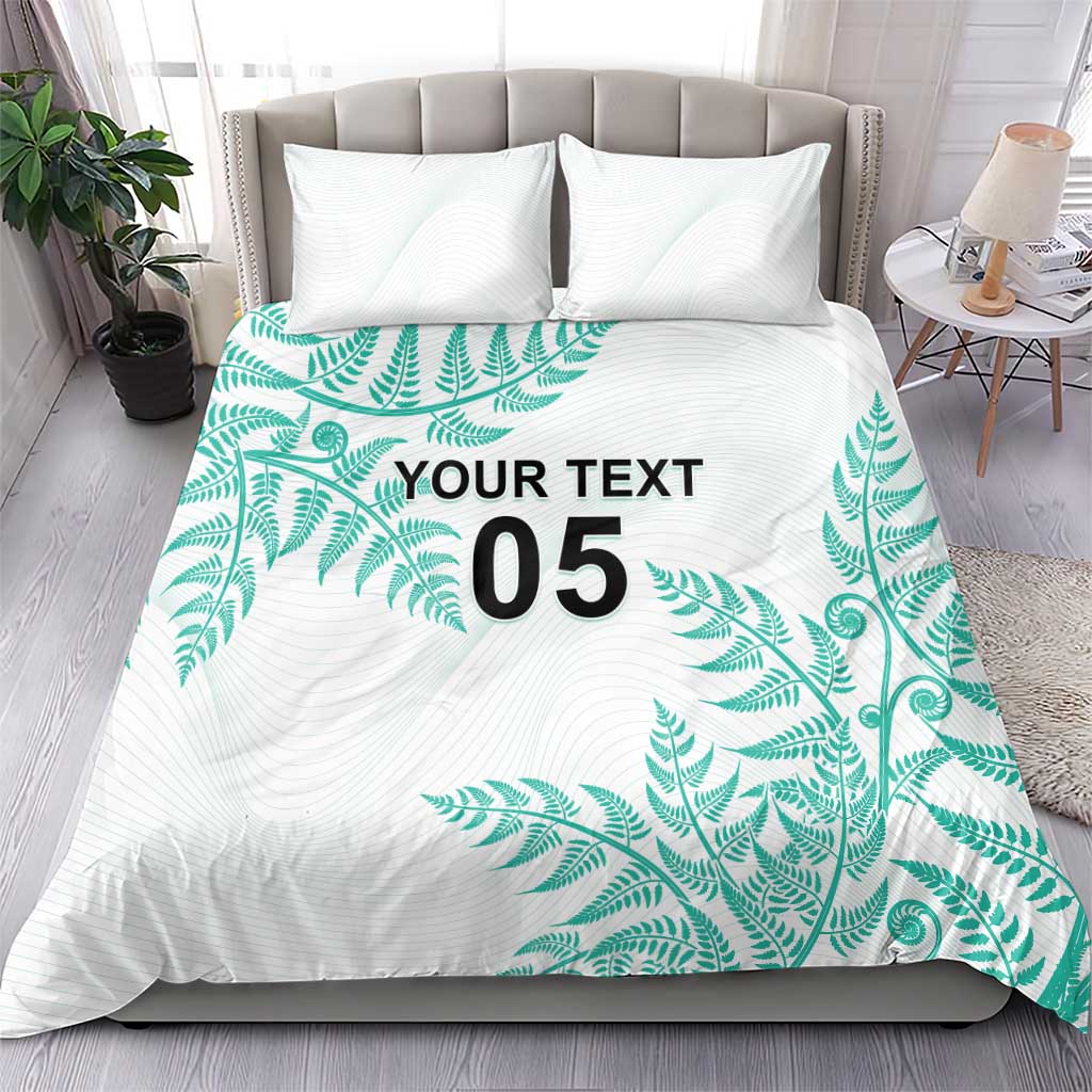 Custom New Zealand Football Bedding Set Aotearoa Pride Aqua Version - Polynesian Pride