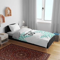 Custom New Zealand Football Bedding Set Aotearoa Pride Aqua Version - Polynesian Pride