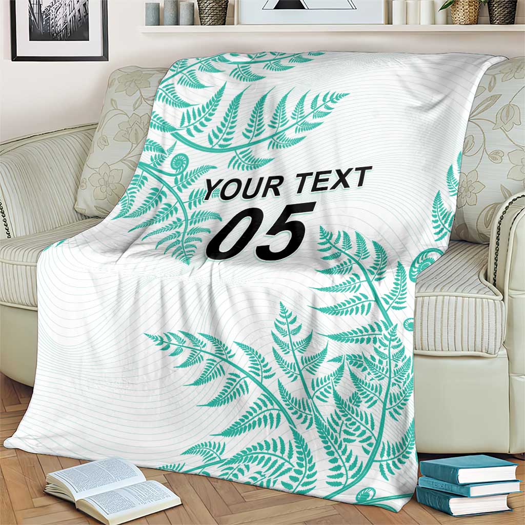 Custom New Zealand Football Blanket Aotearoa Pride Aqua Version - Polynesian Pride