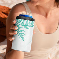 Custom New Zealand Football 4 in 1 Can Cooler Tumbler Aotearoa Pride Aqua Version - Polynesian Pride