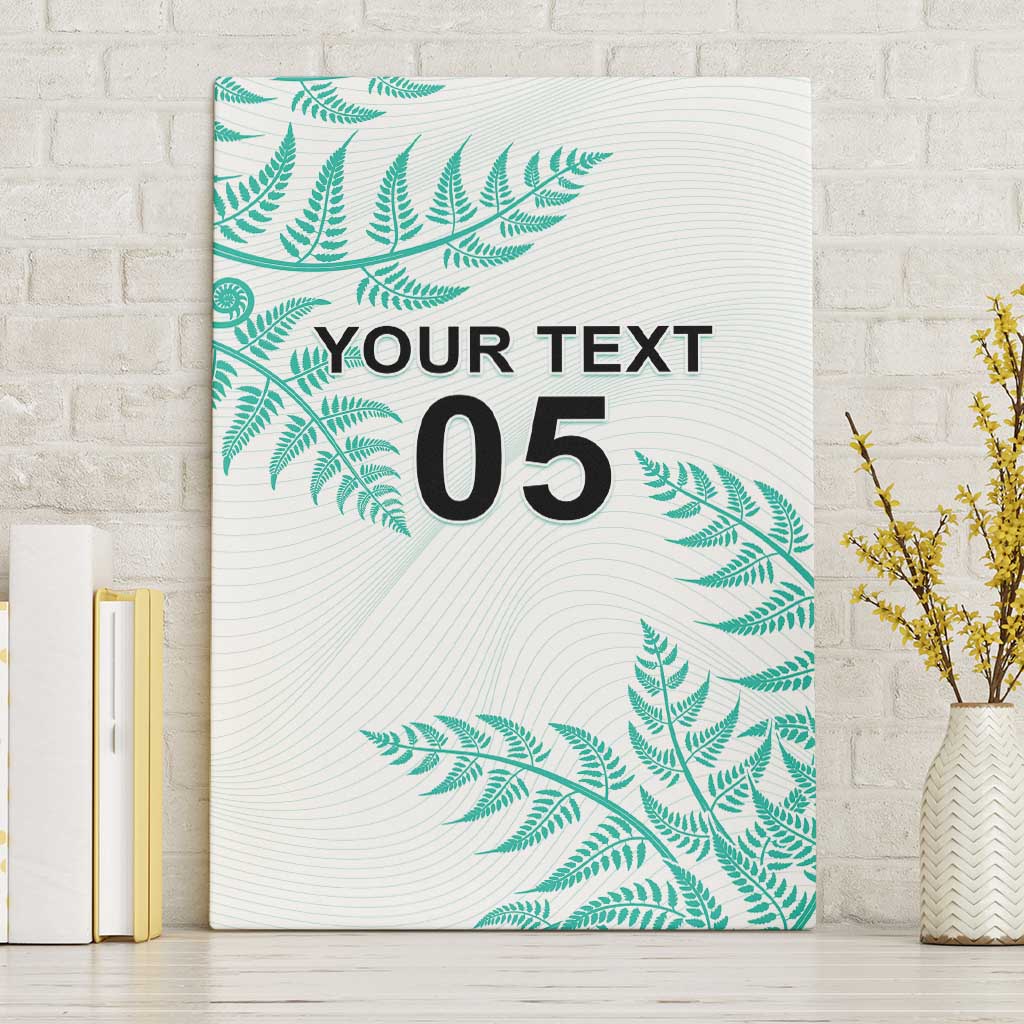 Custom New Zealand Football Canvas Wall Art Aotearoa Pride Aqua Version - Polynesian Pride