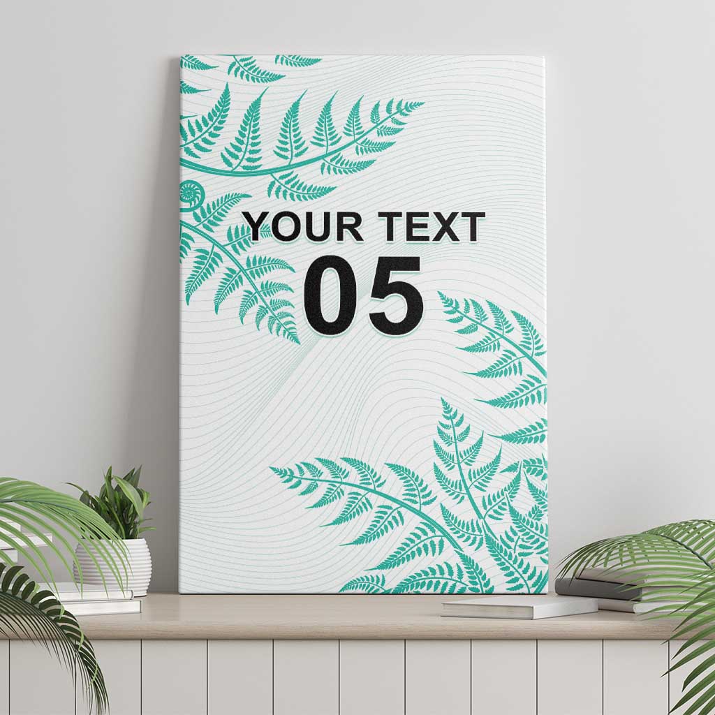 Custom New Zealand Football Canvas Wall Art Aotearoa Pride Aqua Version - Polynesian Pride