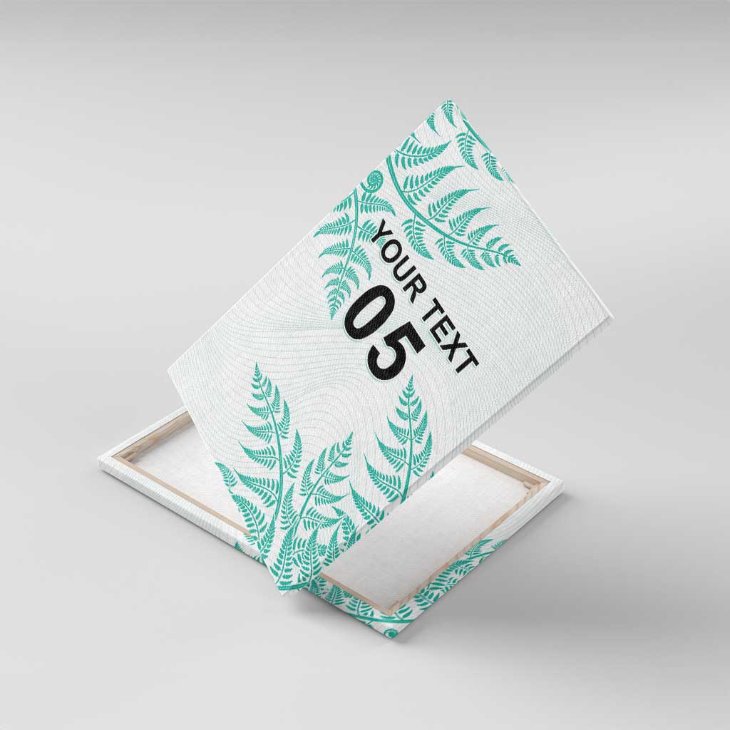 Custom New Zealand Football Canvas Wall Art Aotearoa Pride Aqua Version - Polynesian Pride