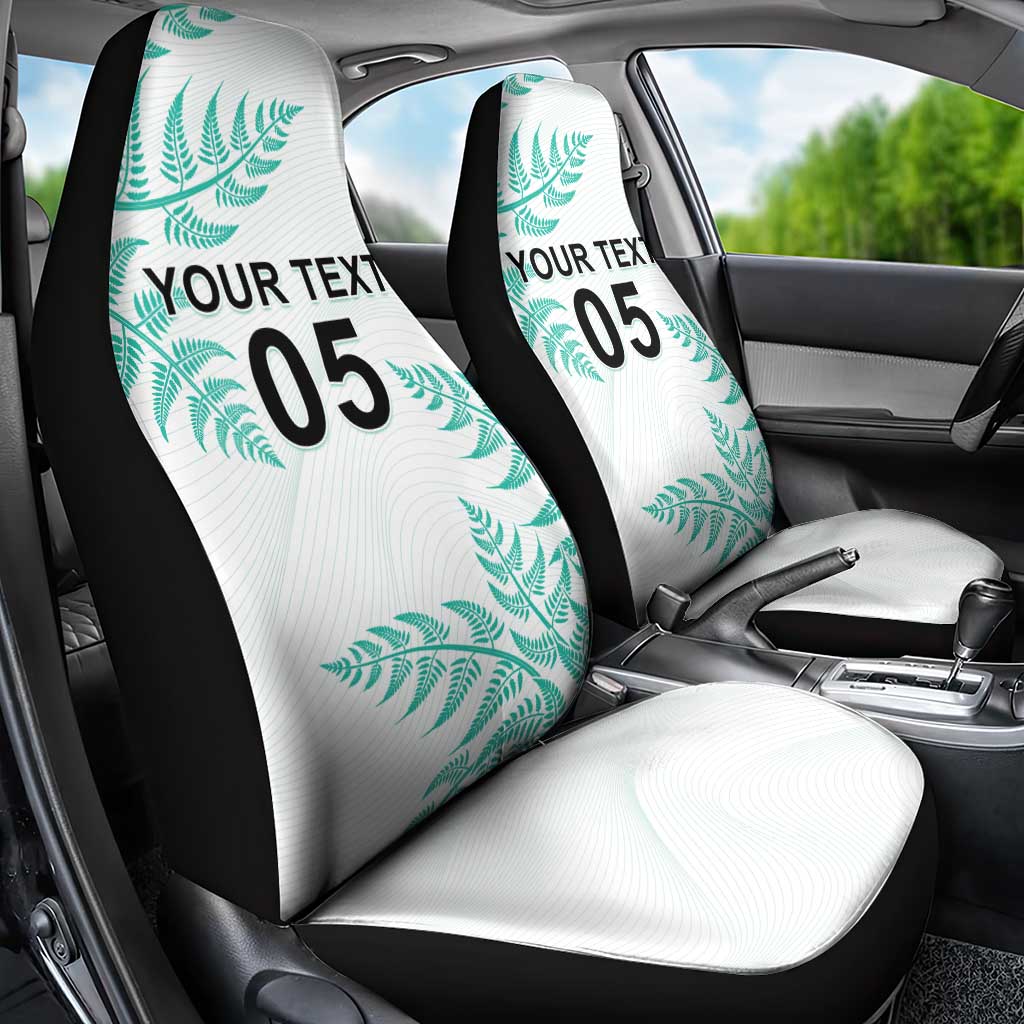 Custom New Zealand Football Car Seat Cover Aotearoa Pride Aqua Version - Polynesian Pride