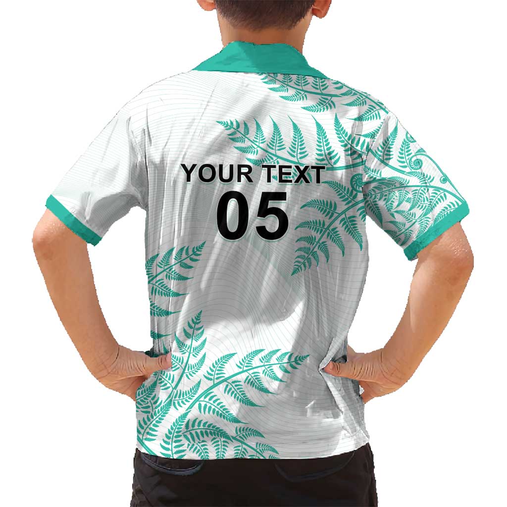 Custom New Zealand Football Family Matching Off Shoulder Maxi Dress and Hawaiian Shirt Aotearoa Pride Aqua Version - Polynesian Pride