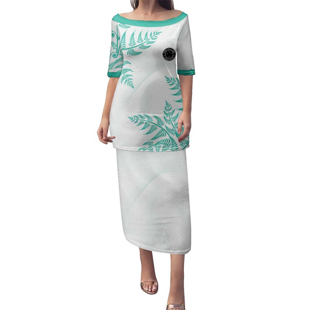 Custom New Zealand Football Family Matching Puletasi and Hawaiian Shirt Aotearoa Pride Aqua Version - Polynesian Pride