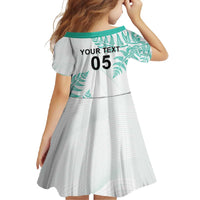 Custom New Zealand Football Family Matching Summer Maxi Dress and Hawaiian Shirt Aotearoa Pride Aqua Version - Polynesian Pride